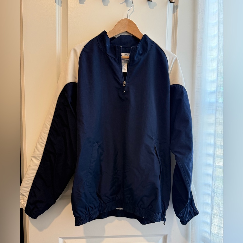 Vintage Russell Athletic Navy and White Pullover